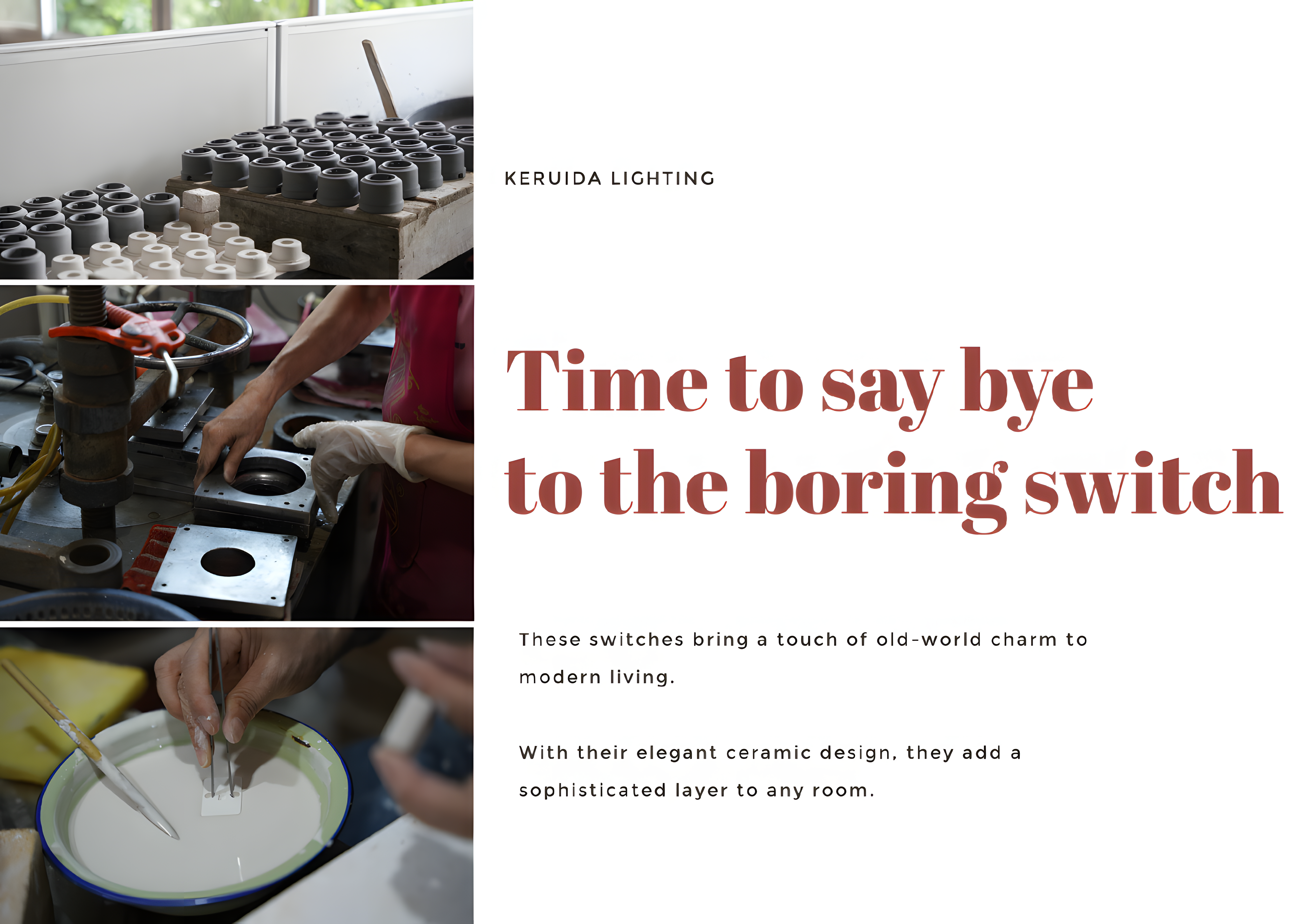 interruttore a parete in porcellana