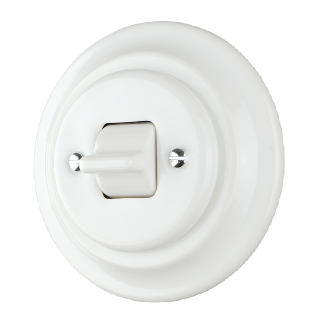 Interruttore a levetta retrò 1 banda 2 polo montato a filo 